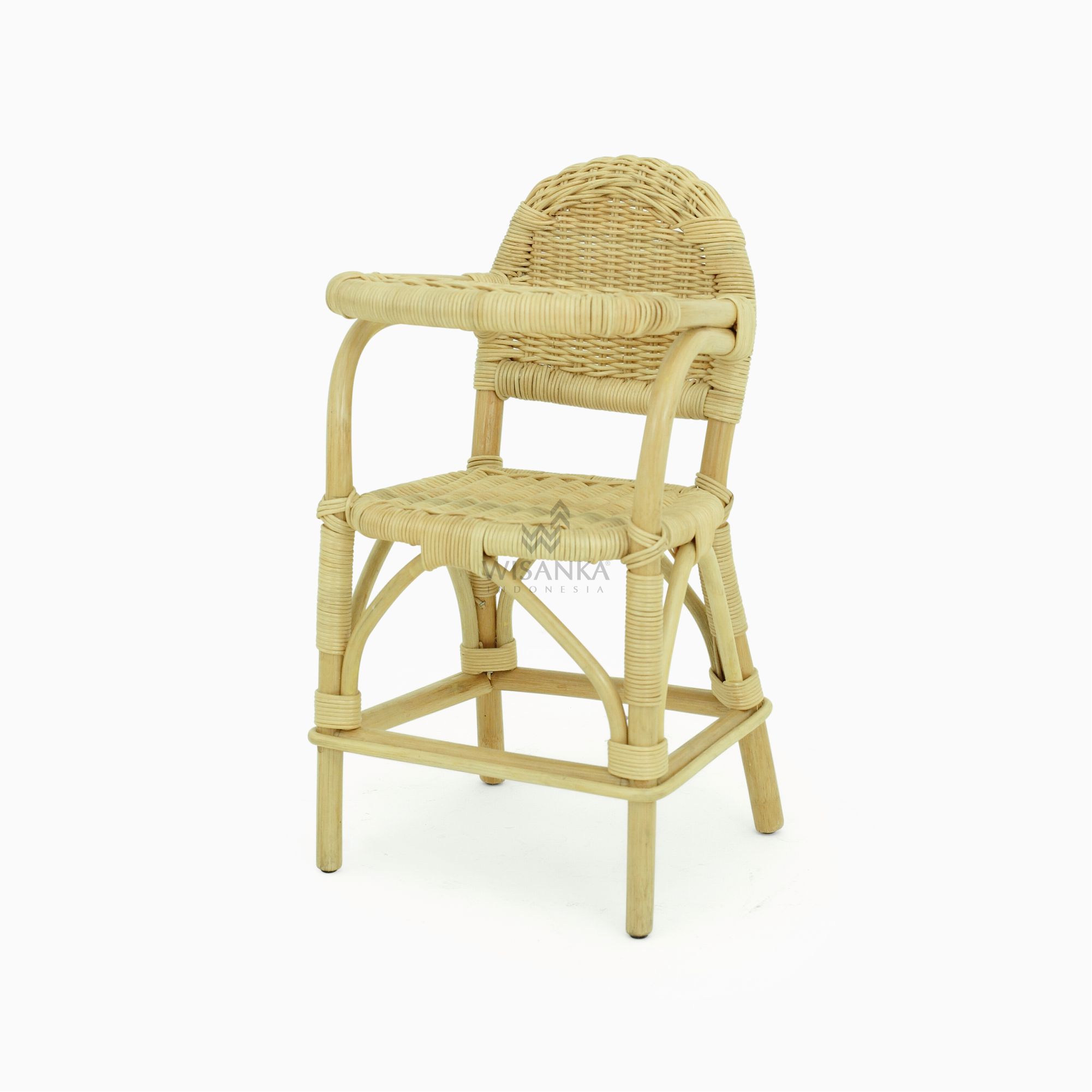 rattan dolls highchair