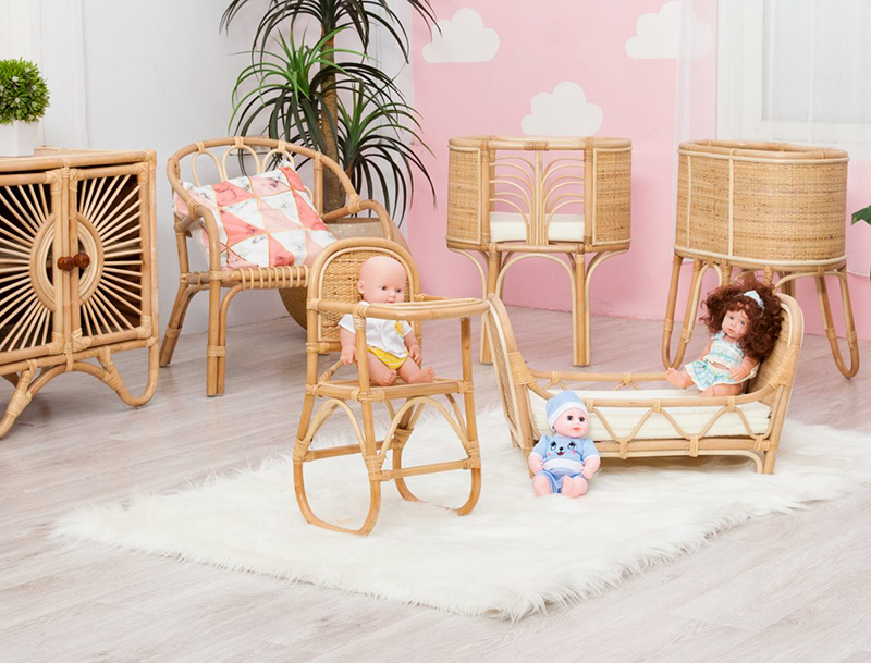 rattan doll furniture